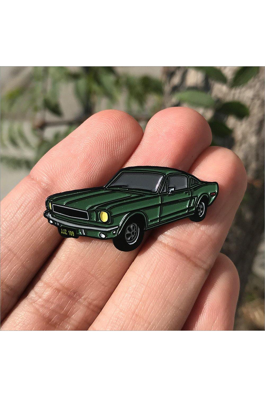 594. "Bullitt" Black Light Reactive Pin by Hellraiser Designs