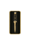 867. "Switchblade Gold" Pin by Matthew Johnson