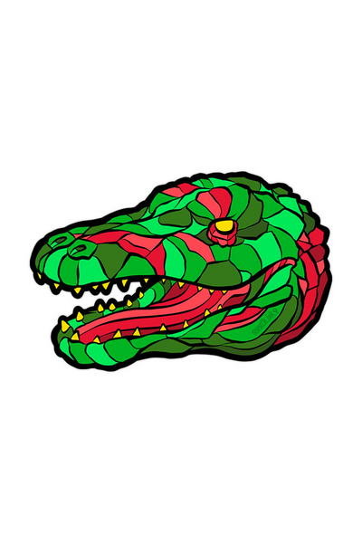 "Gator Head Green Head" Sticker by Matthew Johnson