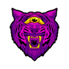 "Ultra Tiger Purple" Sticker by Matthew Johnson