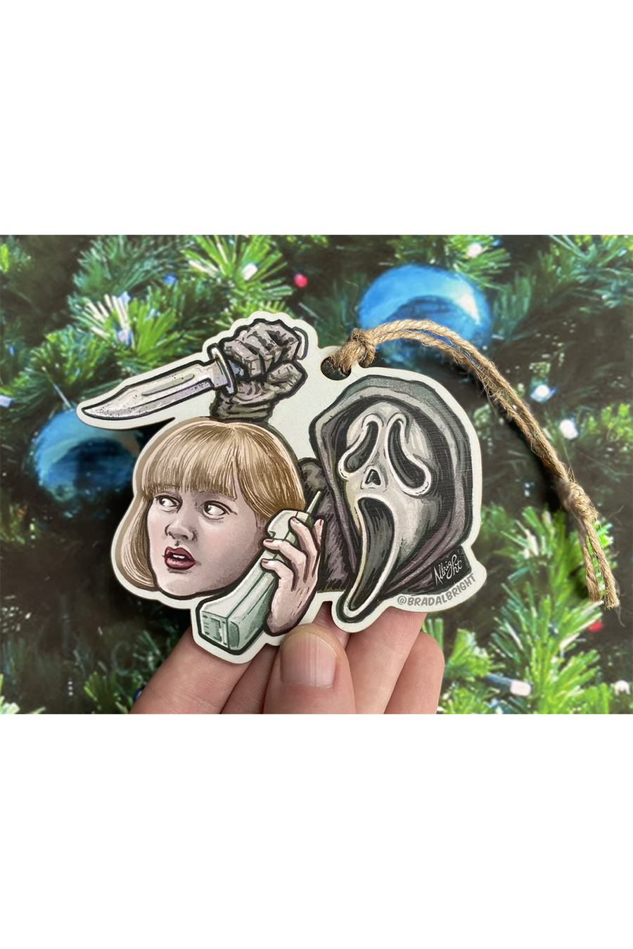 "Casey and Ghostface” Ornament by Brad Albright