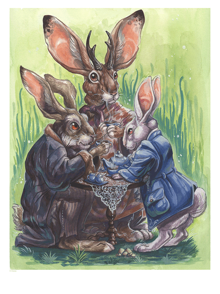 "Leporidae Tea Party" Original by Brynn Metheney - Hero Complex Gallery