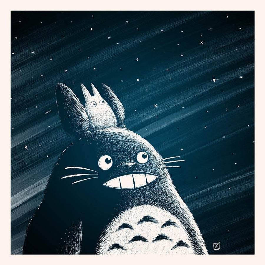 "Everybody, try laughing. Then whatever scares you will go away!" by Bruce Yan - Hero Complex Gallery