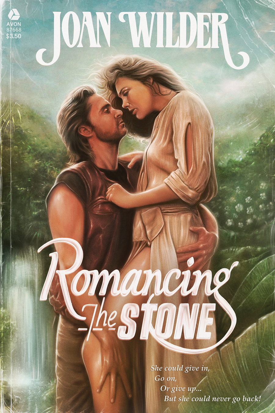 "Okay, Joan Wilder, write us out of this one" by Nick Charge