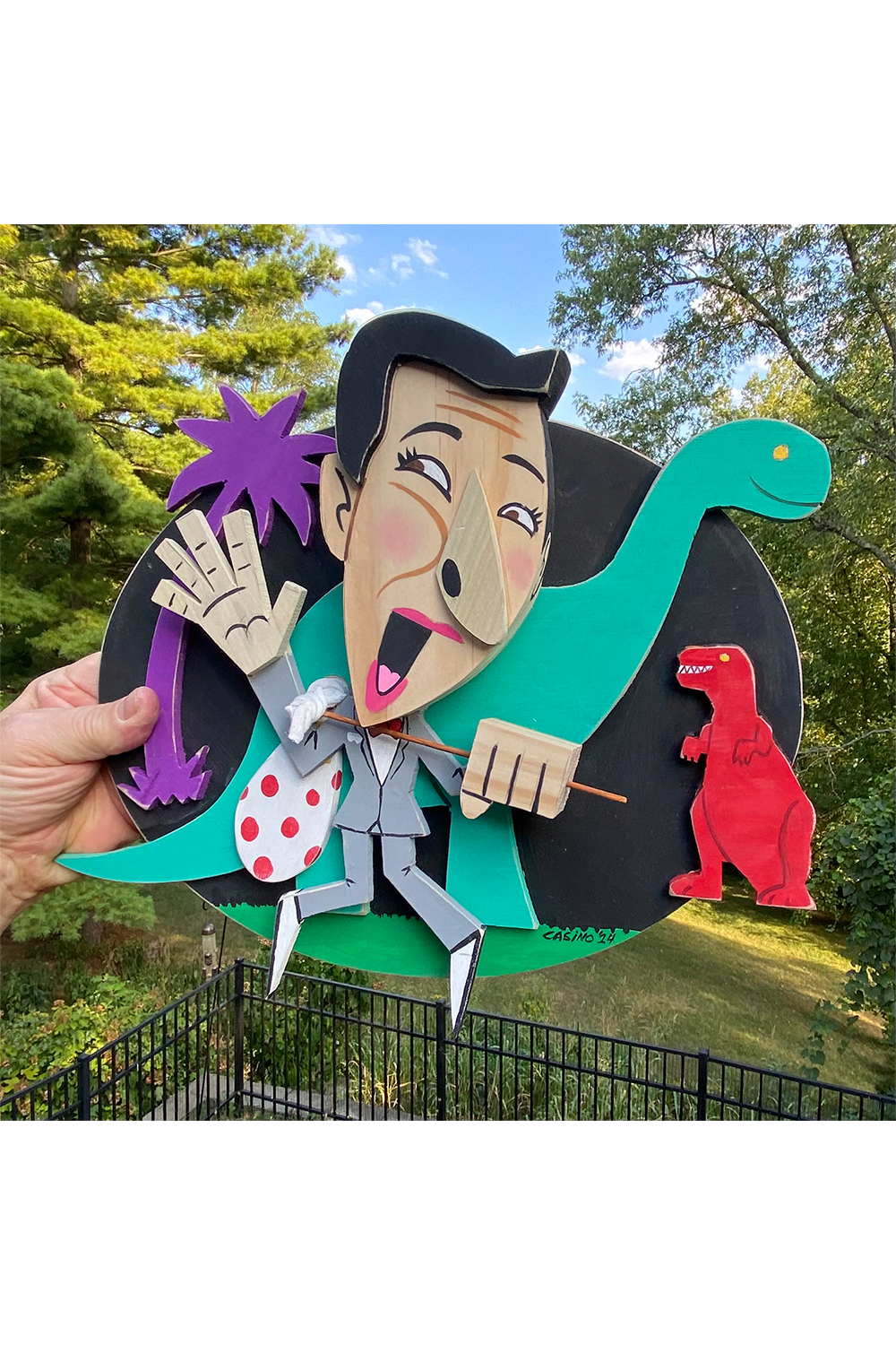 01. "Pee Wee Herman" Wooden Splinterpunk Art by Steve Casino