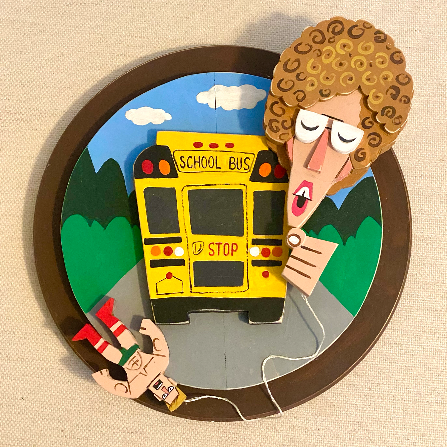 03. "Napoleon Dynamite Bus" Wooden Splinterpunk Art by Steve Casino