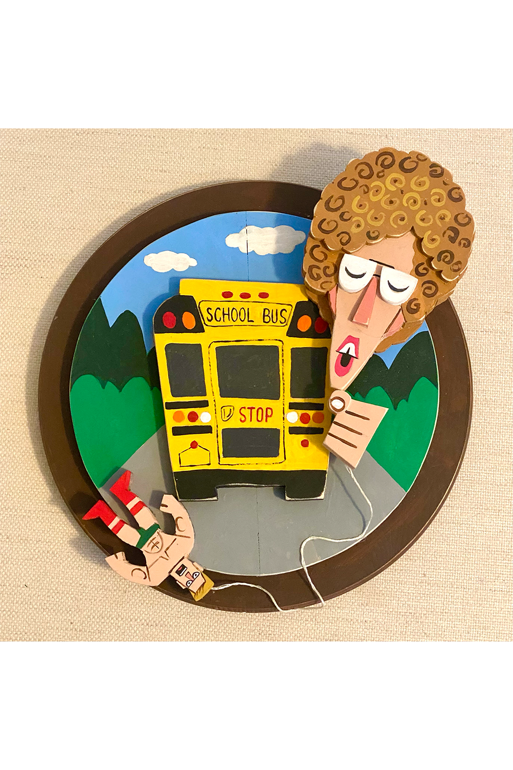 03. "Napoleon Dynamite Bus" Wooden Splinterpunk Art by Steve Casino