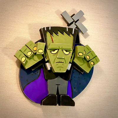 04. "Frankenstein" Wooden Splinterpunk Art by Steve Casino