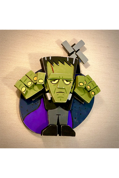 04. "Frankenstein" Wooden Splinterpunk Art by Steve Casino