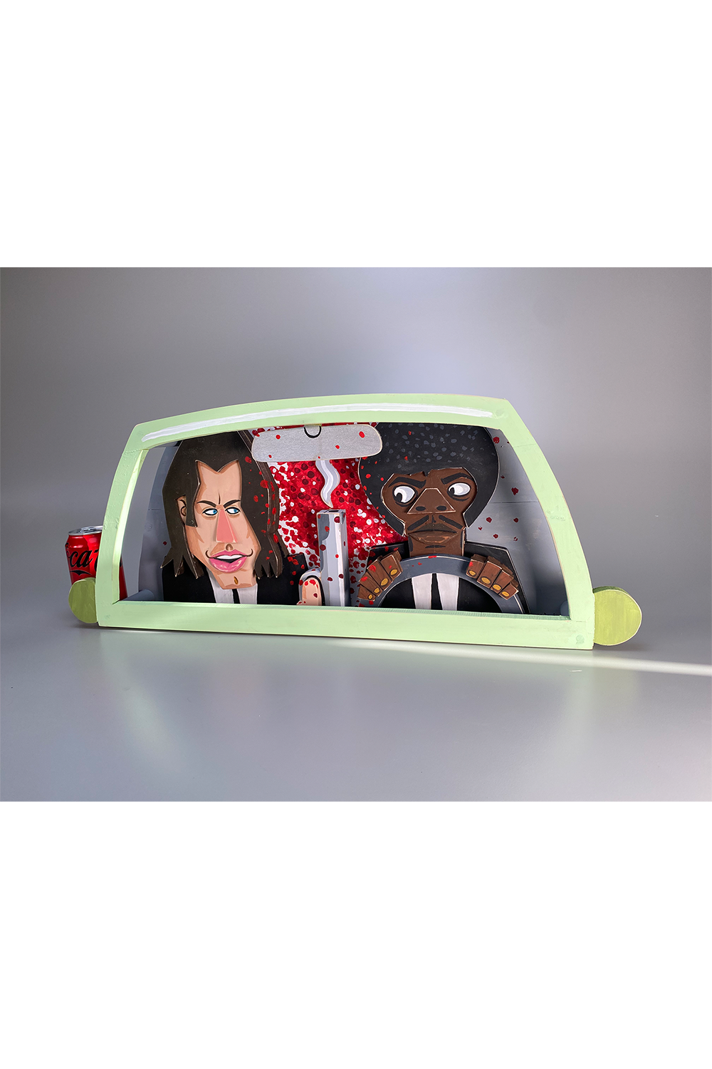 07. "Pulp Fiction Car" Wooden Splinterpunk Art by Steve Casino