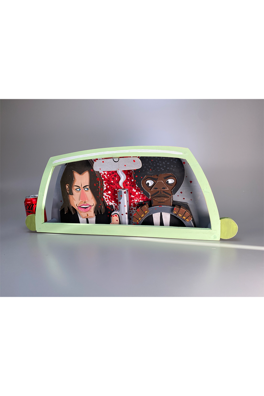 07. "Pulp Fiction Car" Wooden Splinterpunk Art by Steve Casino