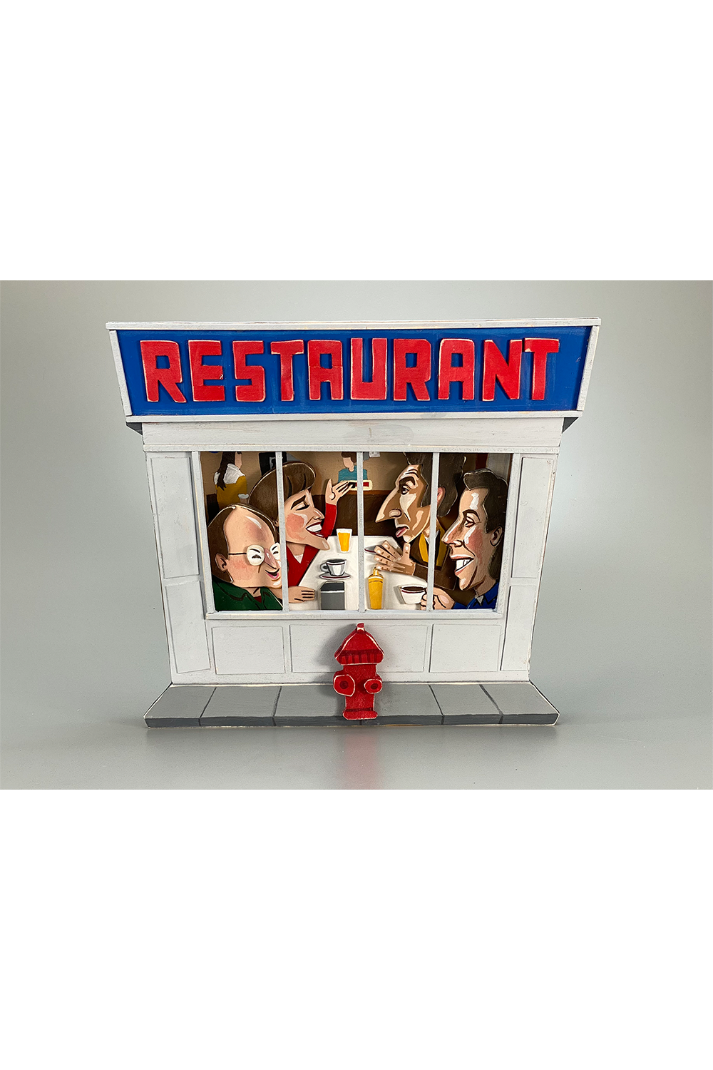 08. "Seinfeld Diner" Wooden Splinterpunk Art by Steve Casino