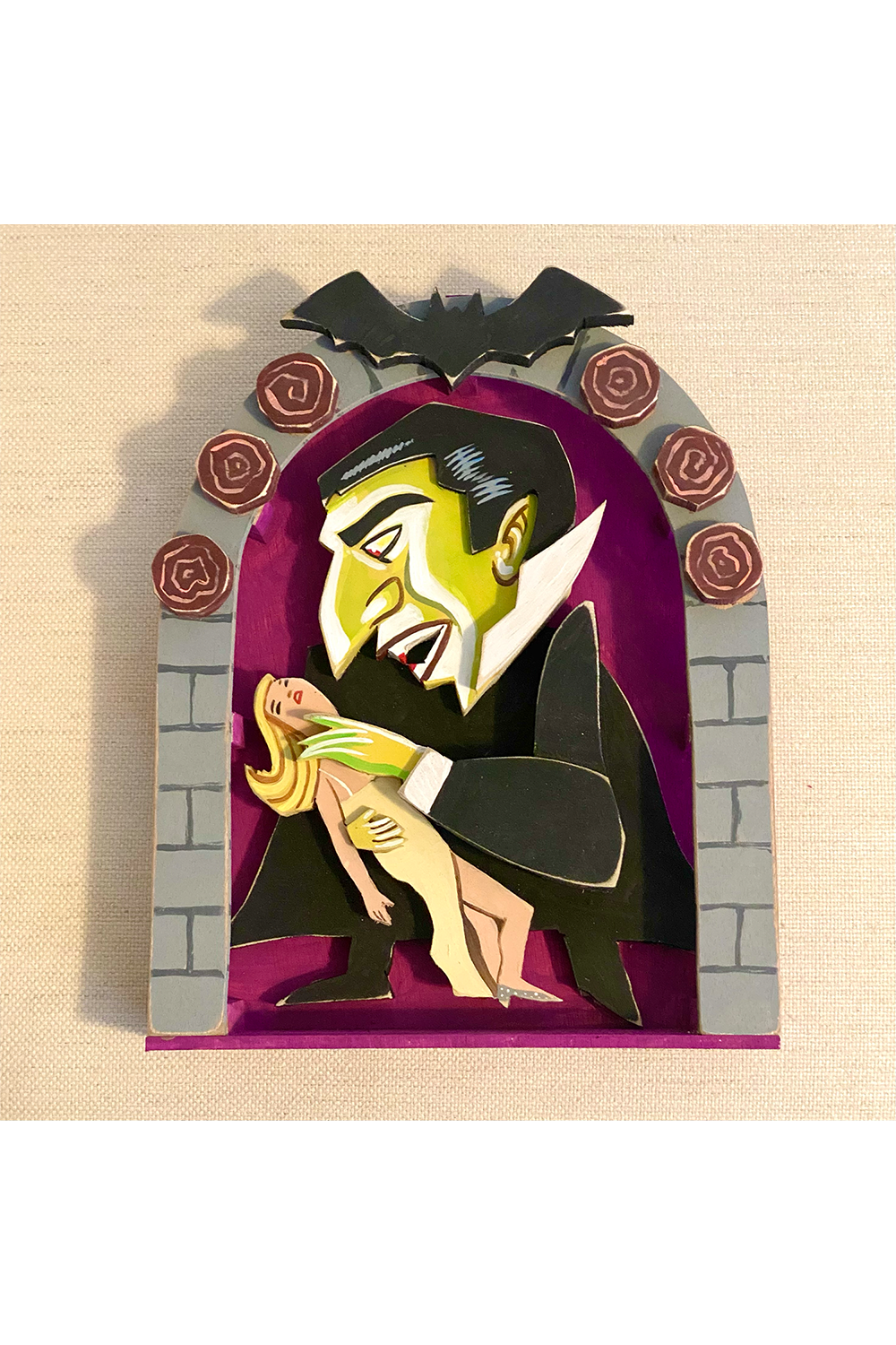 09. "Dracula" Wooden Splinterpunk Art by Steve Casino