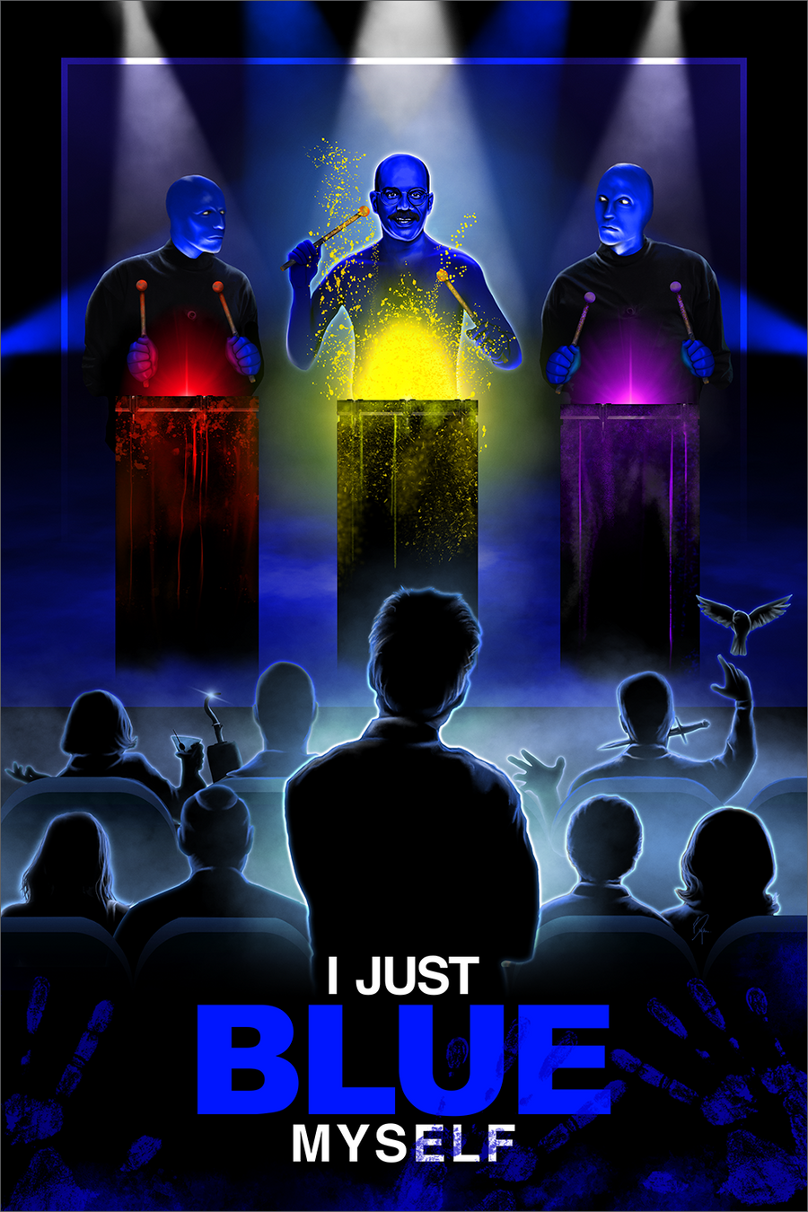 "I Just Blue Myself" Art Variant by Bryan Johnson