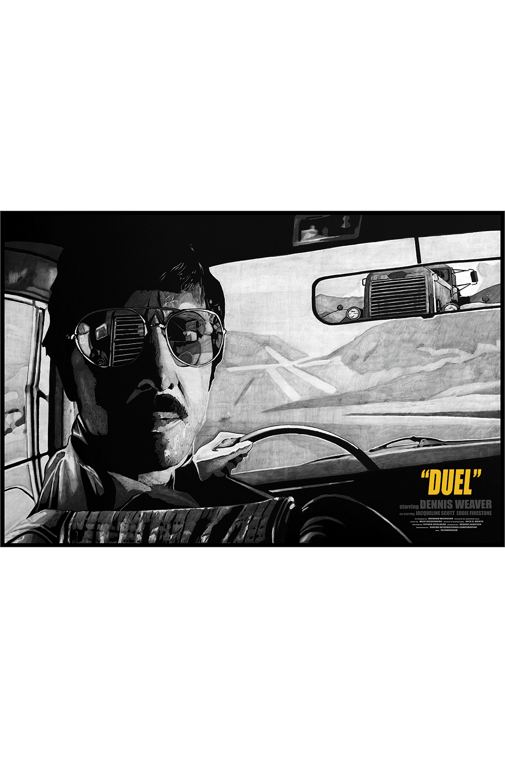 "Hell Road: Peterbilt 281 vs Plymouth Valiant" by Carles Ganya