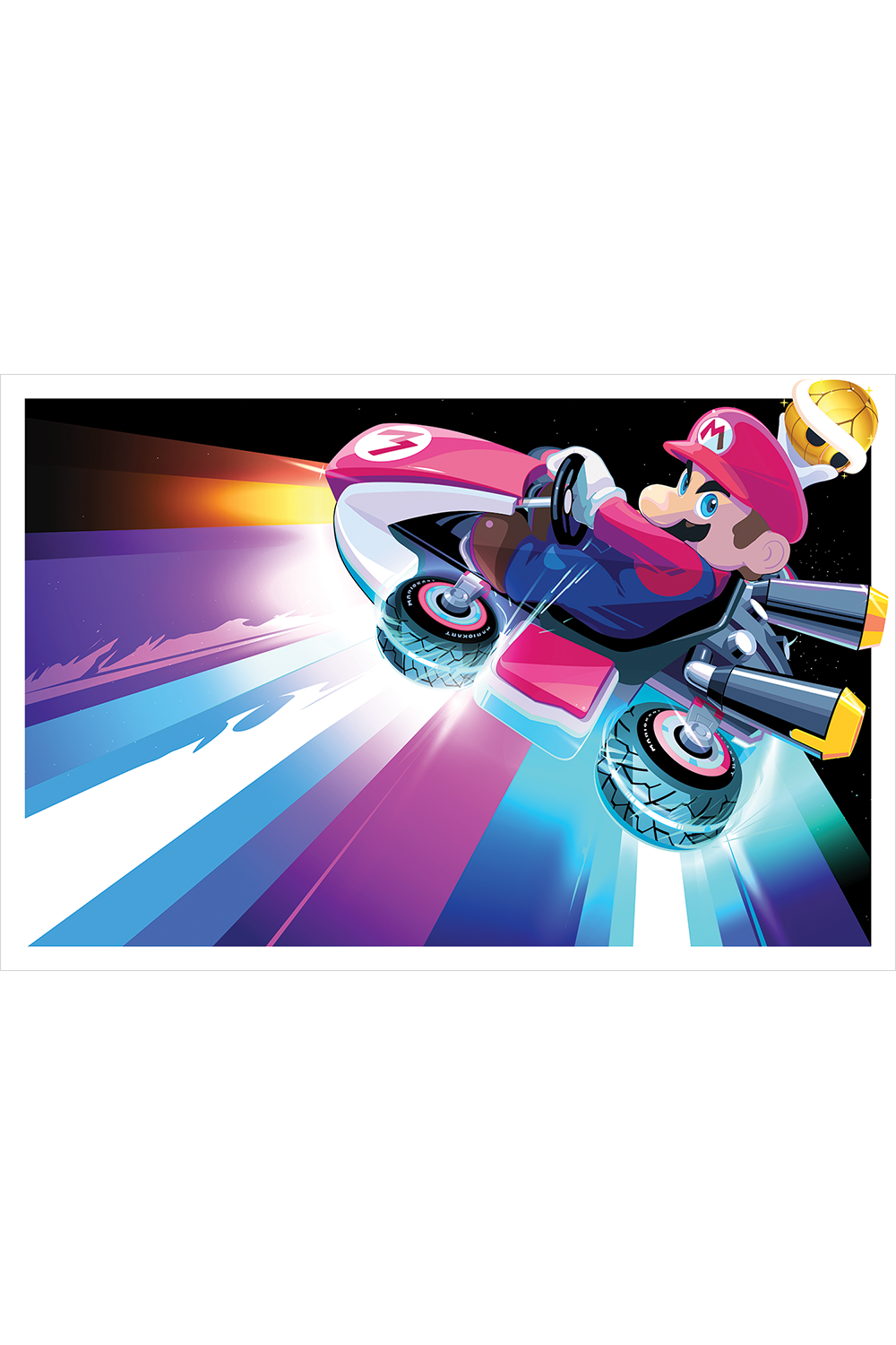 "Mario Kart" Rainbow Road Gold Shell Variant by Craig Drake