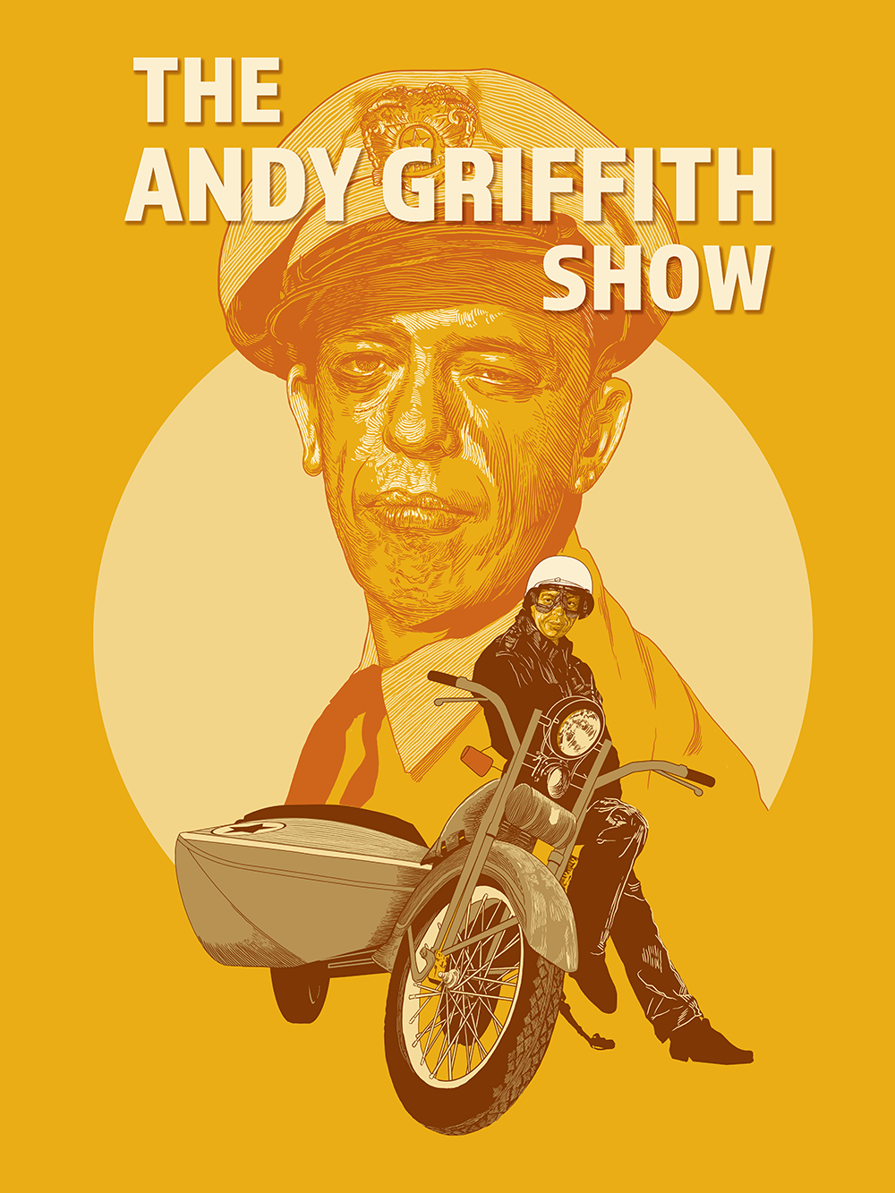 barney fife motorcycle helmet Barney Fife" by Douglas Bell
