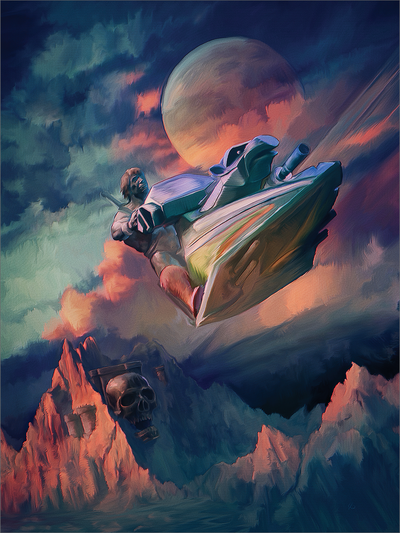 "He-Man on a Sky-Sled" by John Dunn
