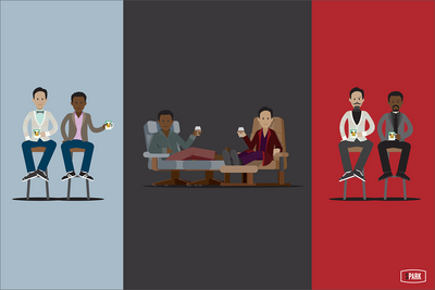 "Troy and Abed in a Triptych!" by Scott Park