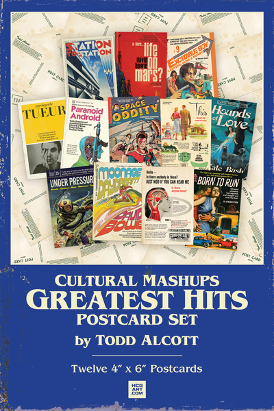 Todd Alcott Cultural Mashups Greatest Hits Postcard Set