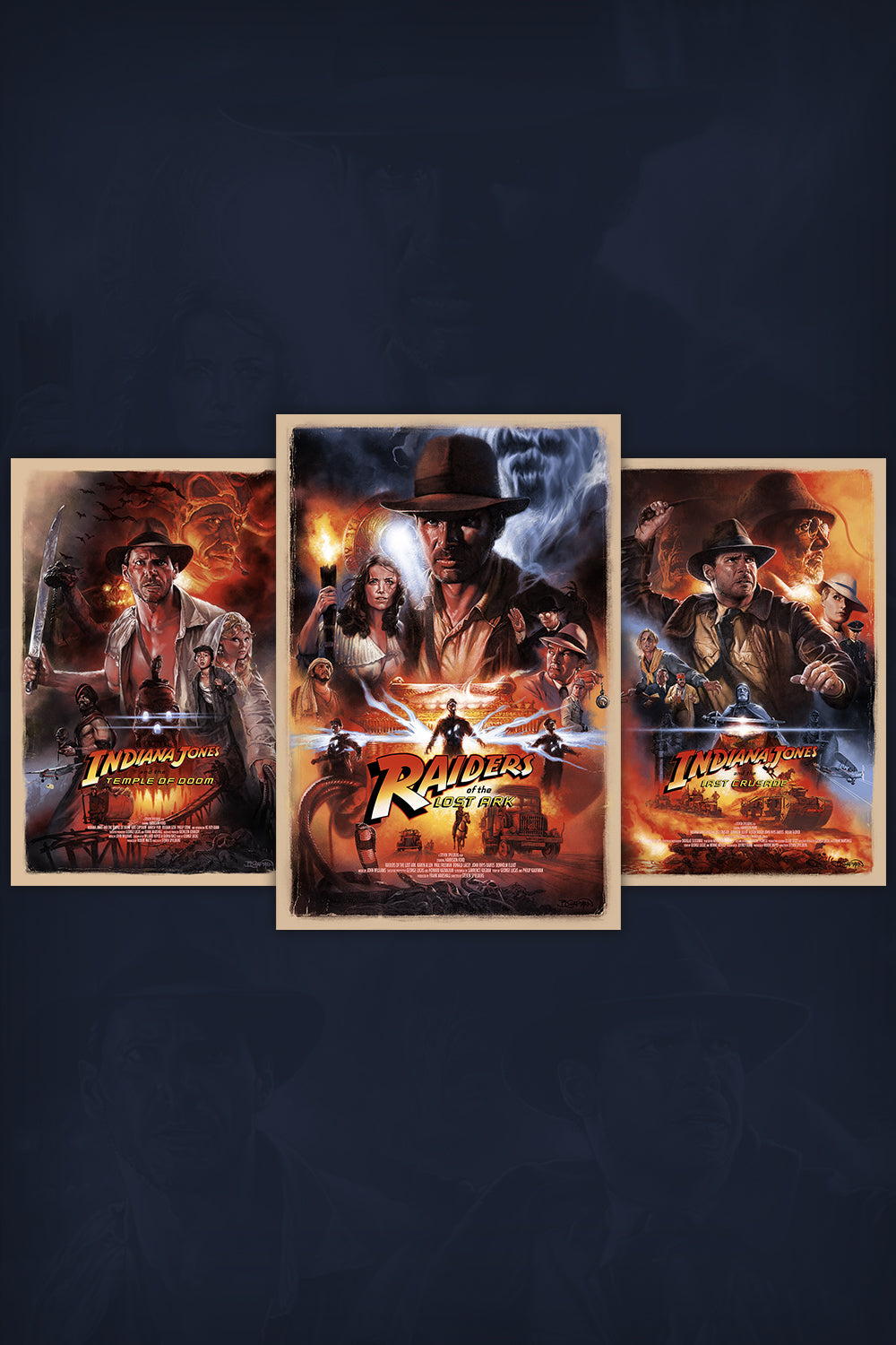 "Indiana Jones" Poster Set by Barret Chapman