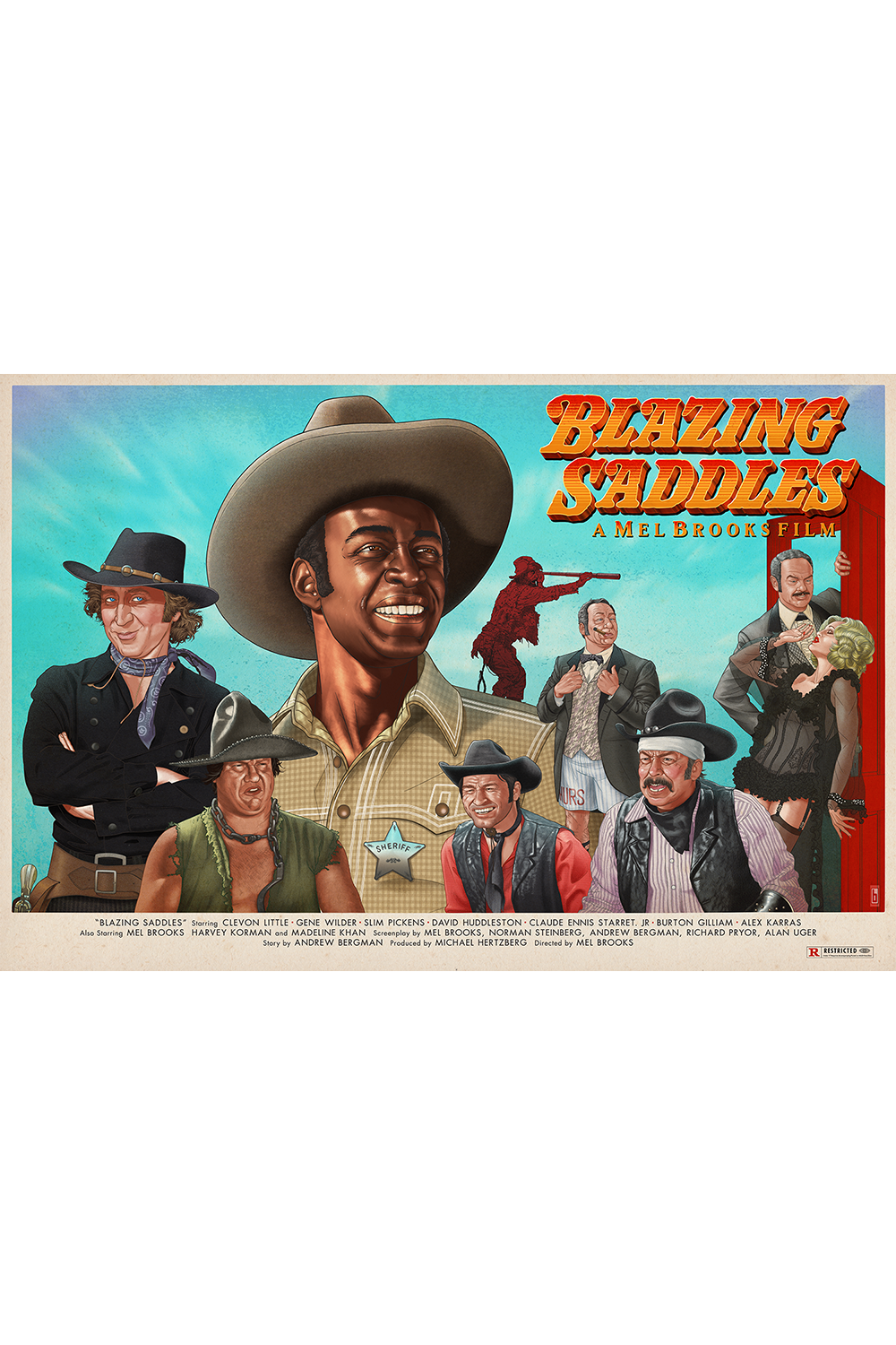 "BLAZING SADDLES 50" Blue Sky Variant by Bowman
