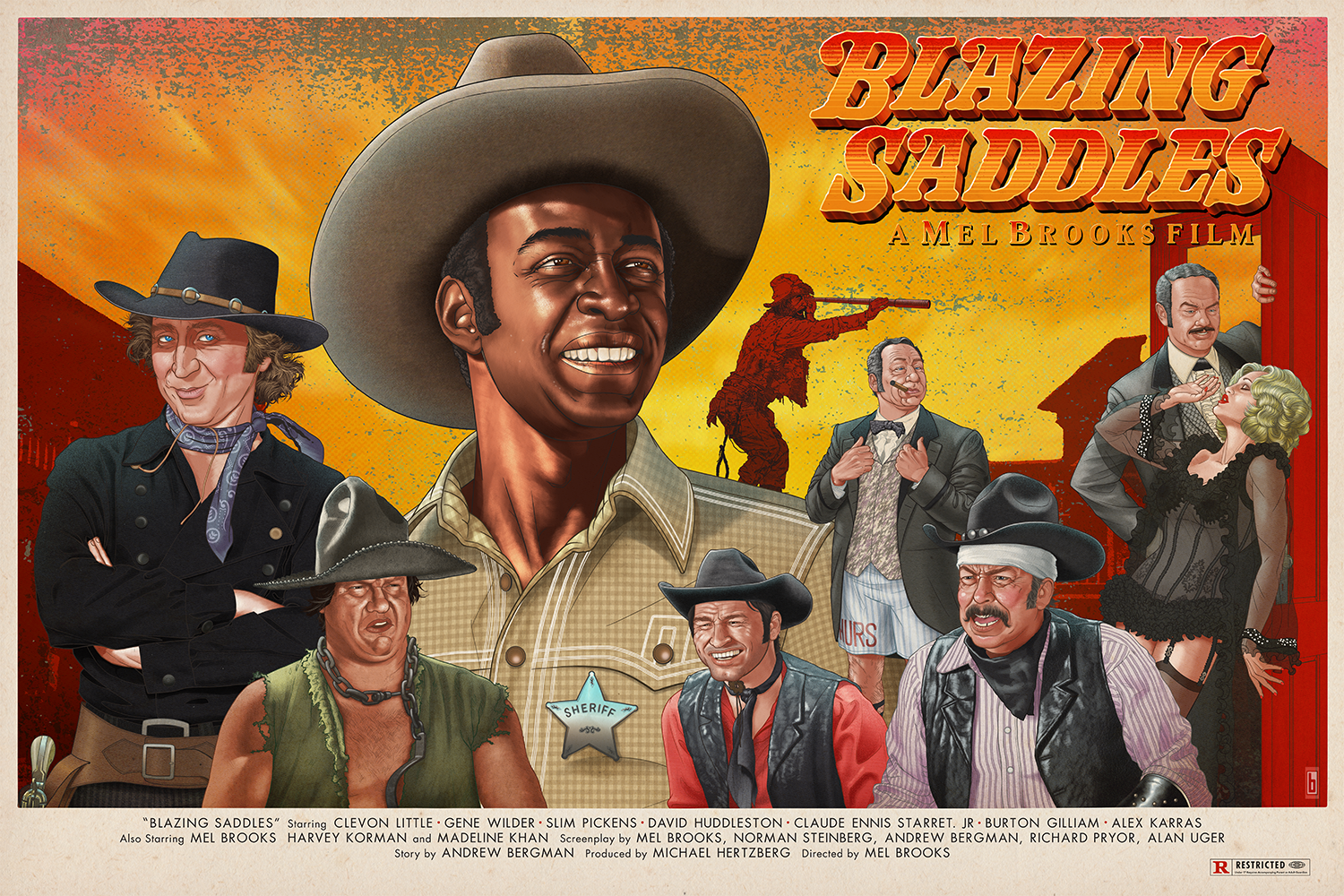 "BLAZING SADDLES 50" Western Sunset Variant by Bowman