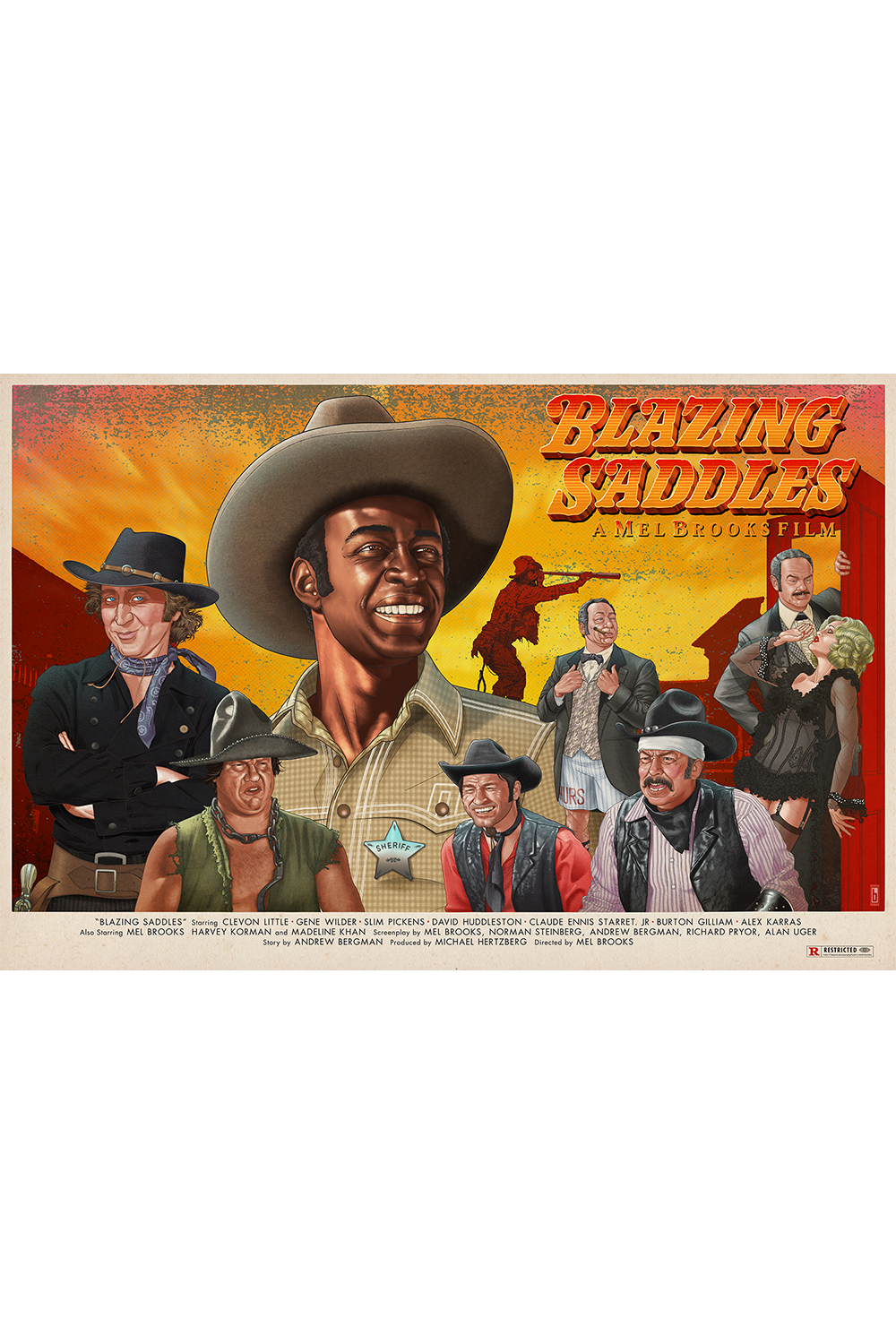 "BLAZING SADDLES 50" Western Sunset Variant by Bowman