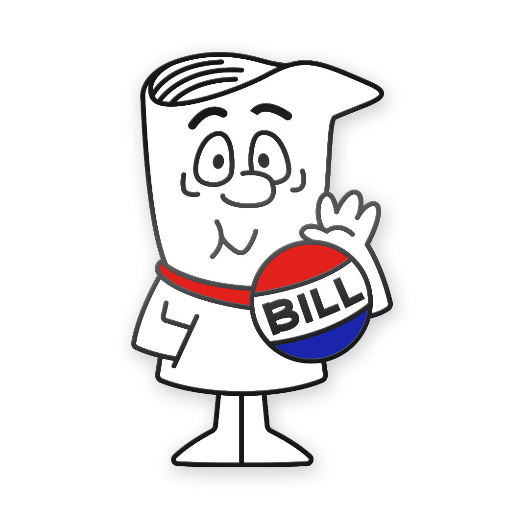 "Bill" Pin by Bryan Ho