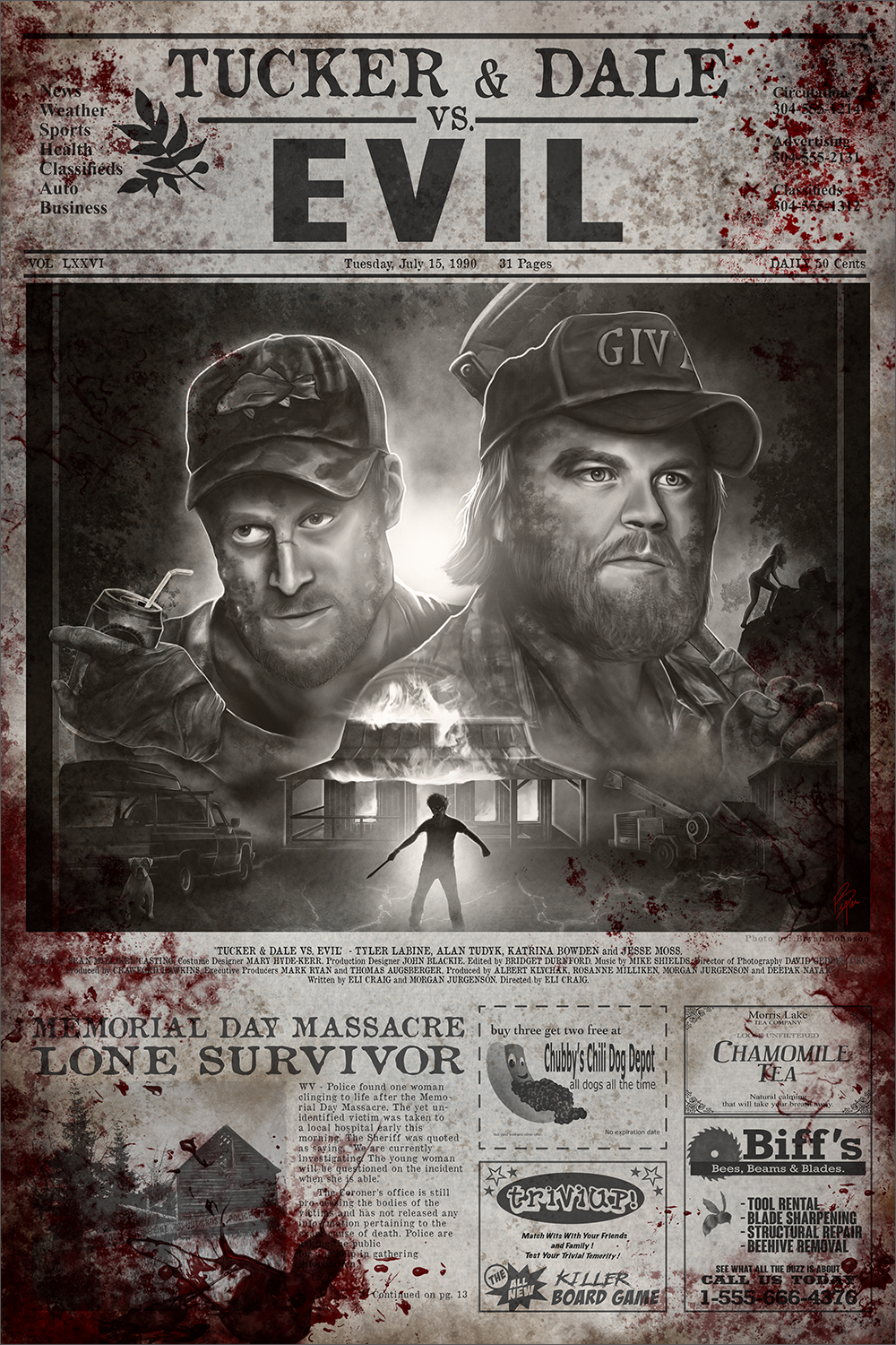 "Doozy of a Day" Hillbilly Headline Variant by Bryan Johnson