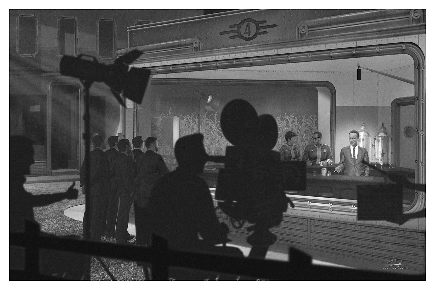 "Vaulthawks" Vault 4 B&W Variant by Casey Callender