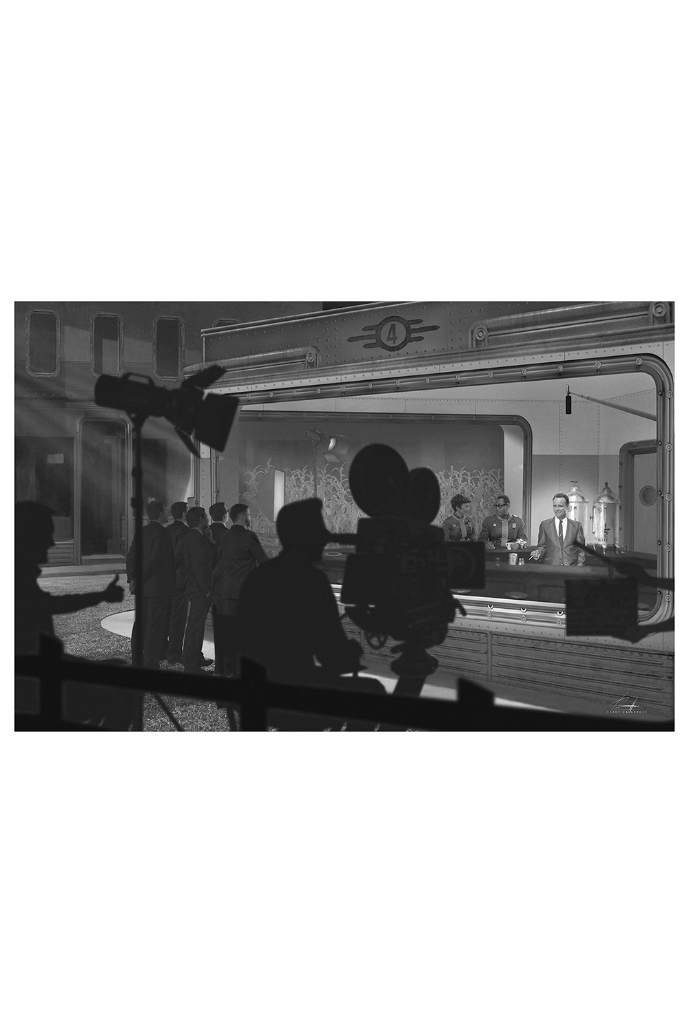 "Vaulthawks" Vault 4 B&W Variant by Casey Callender