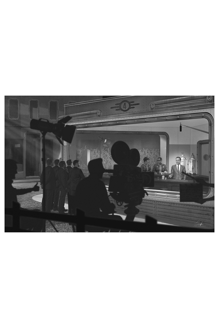 "Vaulthawks" Vault 4 B&W Variant by Casey Callender