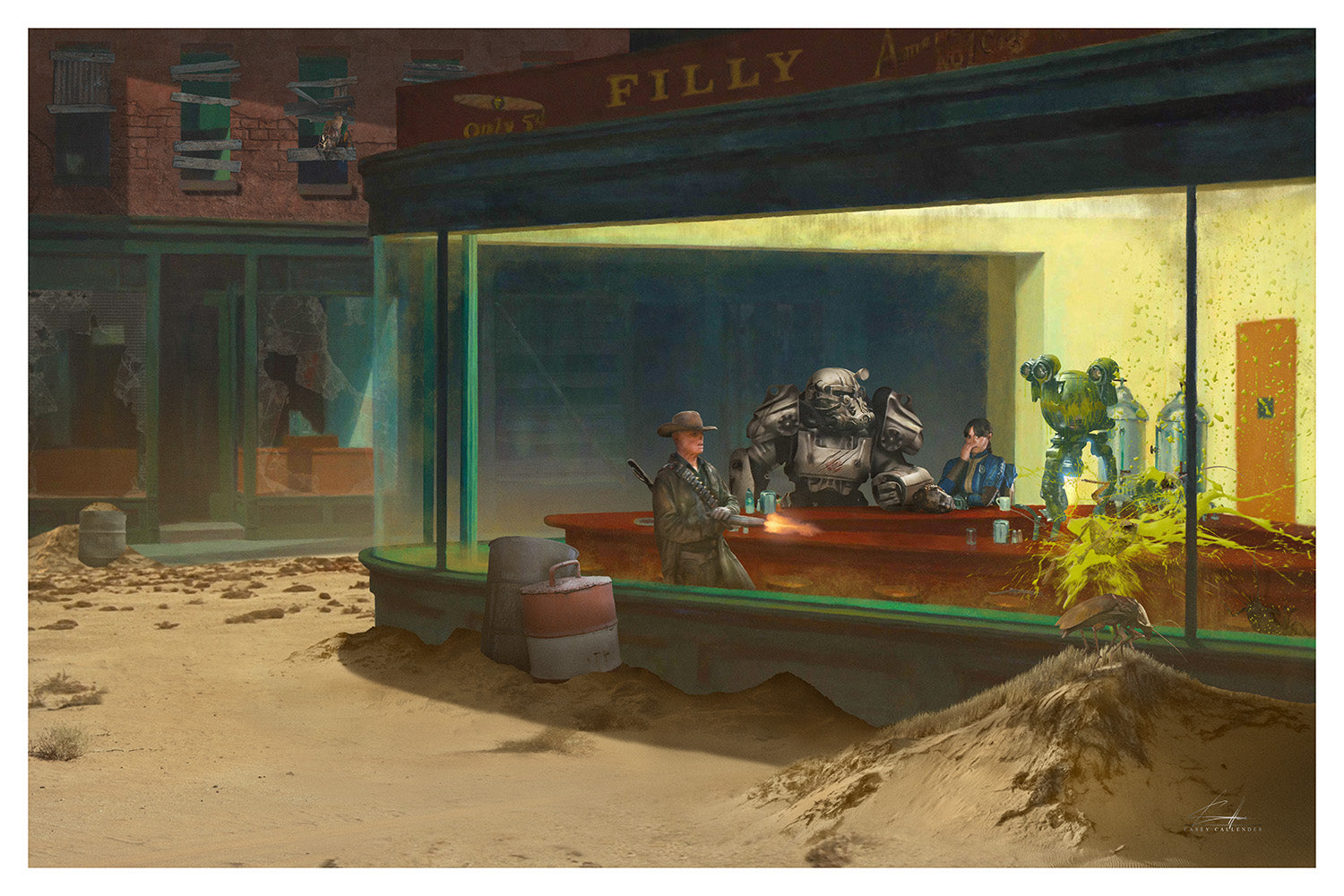 "Vaulthawks" Filly Variant by Casey Callender