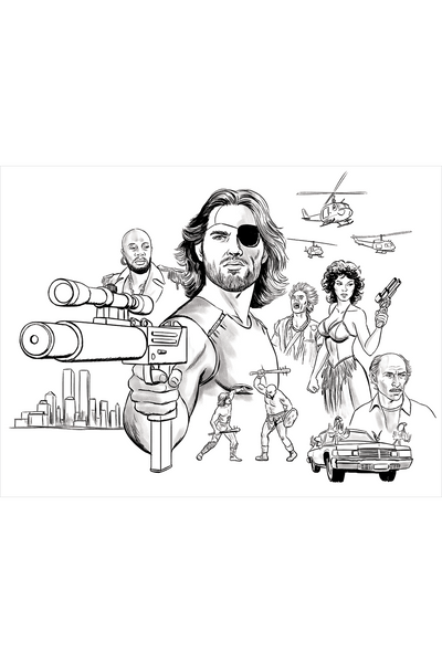 "Snake Plissken, The Deadliest Man Alive" Sketch Ink Variant by Christian Garland