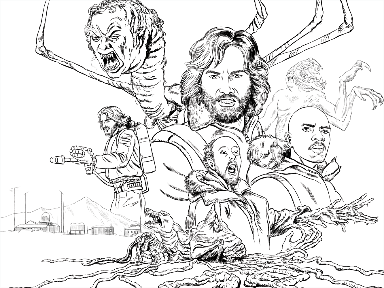 "Alien Terror" Sketch Ink Variant by Christian Garland