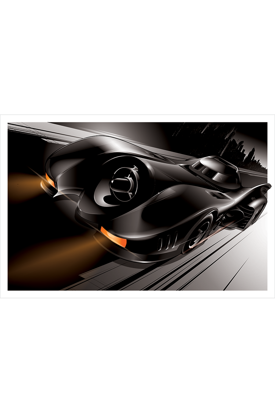 "89 Batmobile" Metallic Print by Craig Drake