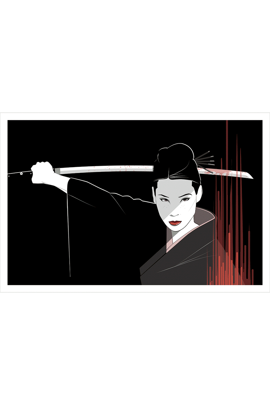 "O-Ren" Metallic Print by Craig Drake