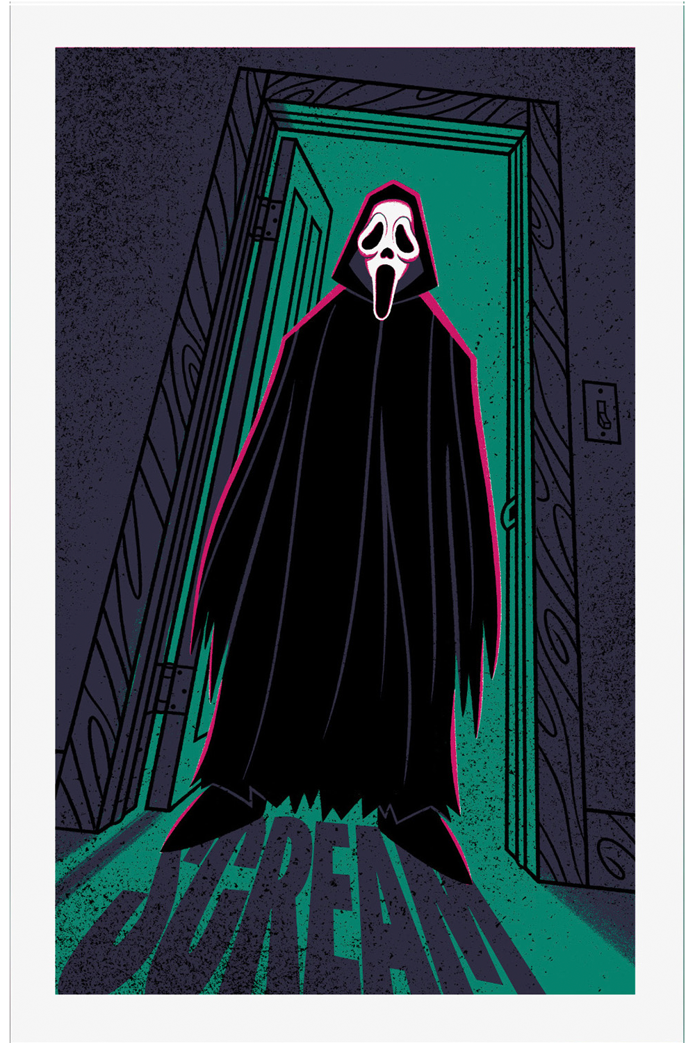 "Scream" Green Colorway Screen Print by Doug LaRocca