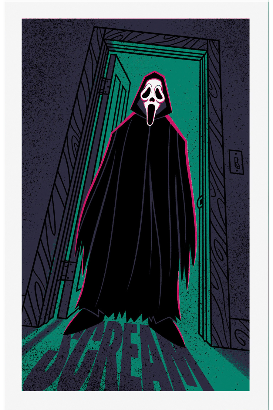"Scream" Green Colorway Screen Print by Doug LaRocca