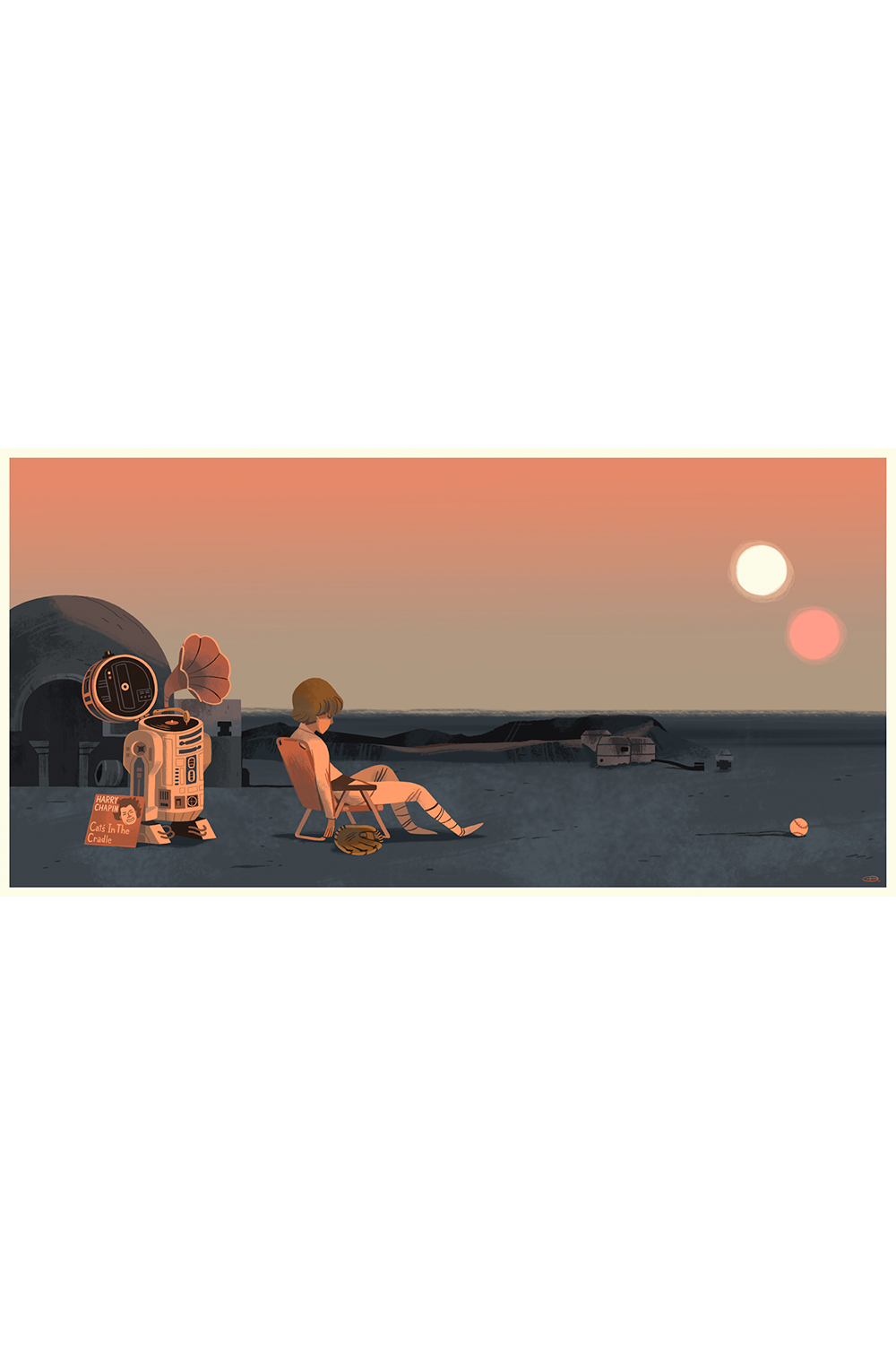 "Luke" Metallic Print by Glen Brogan
