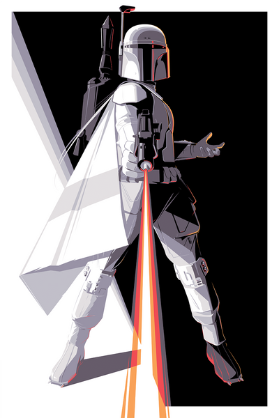 "Proto Fett" Metallic and Regular Prints