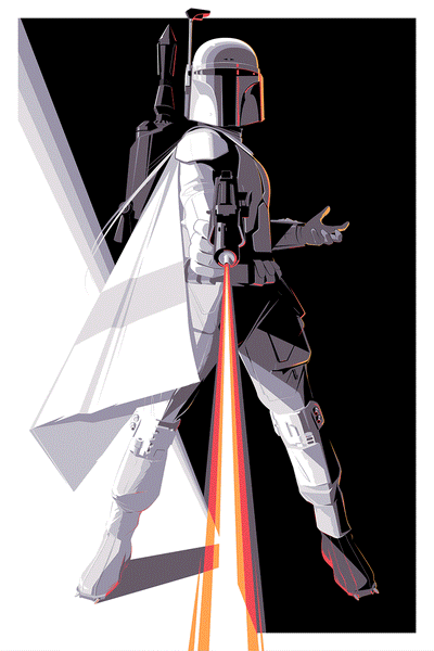 "Proto Fett" Metallic and Regular Prints