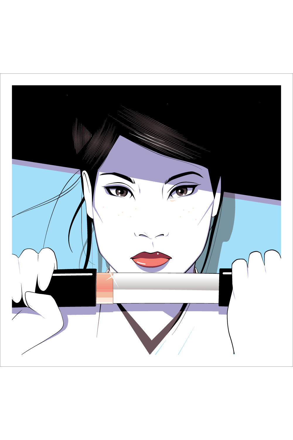 "Hanzo'd" Blue Square by Craig Drake