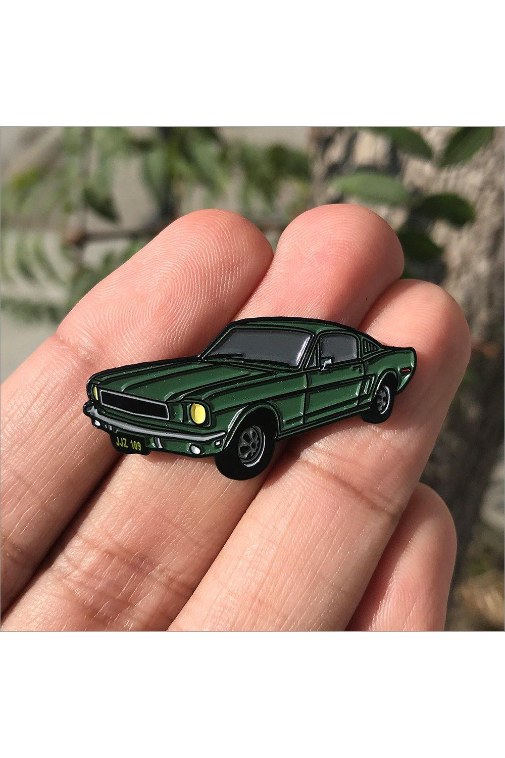 594. "Bullitt" Black Light Reactive Pin by Hellraiser Designs