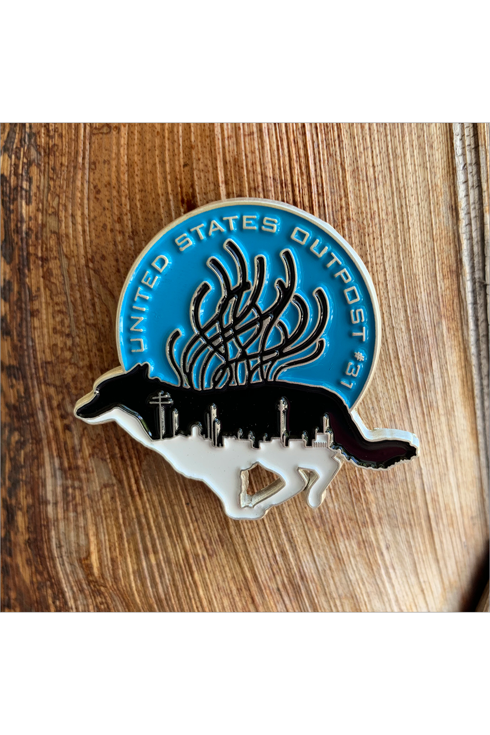 611. "Outpost #31" Blue Pin by Hellraiser Designs and Andrew Swainson