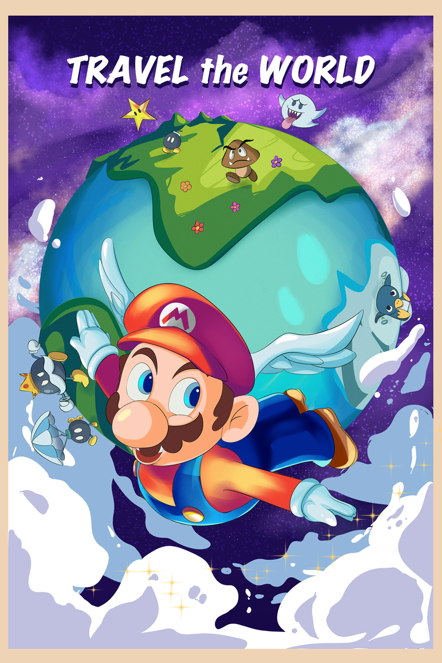 "Travel the world, here we go!" by Inchiostro_e_tentacoli (Chiara Sergolini)