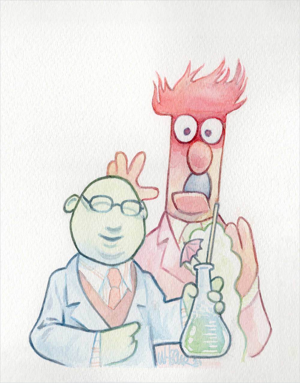 "Dr. Bunsen Honeydew and Beaker" by Jeremy Wheeler