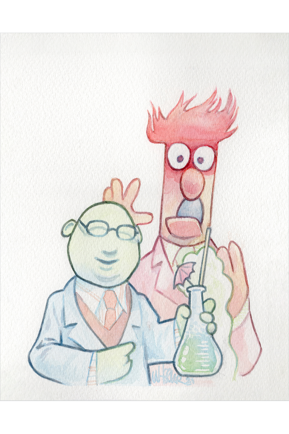 "Dr. Bunsen Honeydew and Beaker" by Jeremy Wheeler