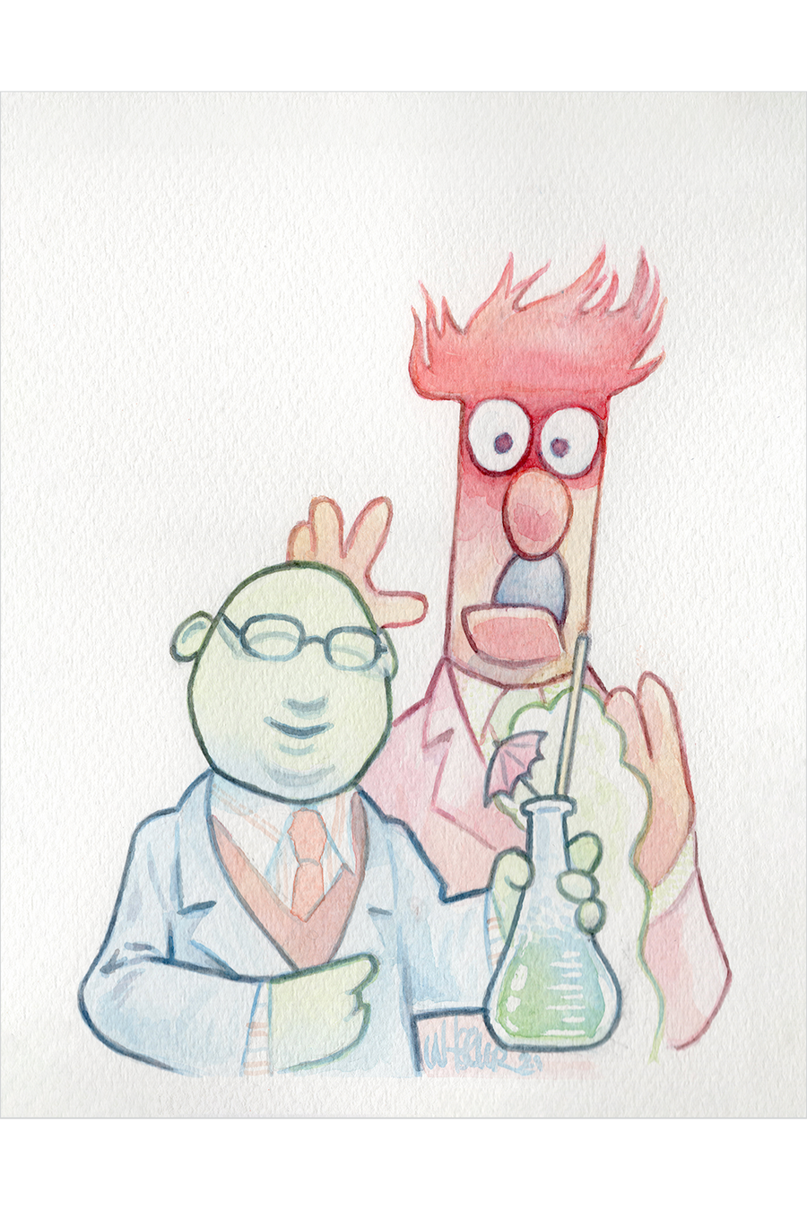 "Dr. Bunsen Honeydew and Beaker" by Jeremy Wheeler